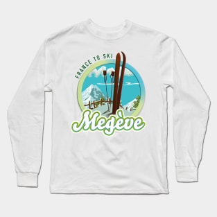 Megève france ski logo Long Sleeve T-Shirt